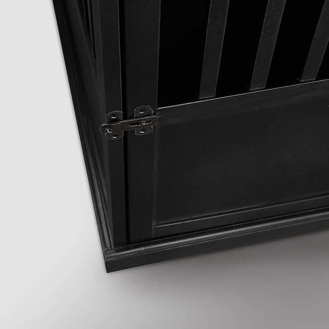 Casual Home Wooden Pet Crate, End Table, Medium, New Black