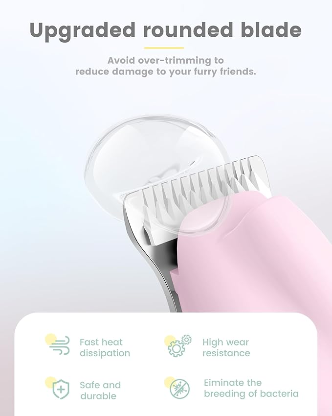 Dog Clippers for Grooming with LED Display,35dB Ultra-Low Noise Dog Grooming Clippers,Cordless Dog Paw Trimmer with LED Light,Type-C Rechargeable Dog Hair Clippers for Paws, Ears, Face, Rump