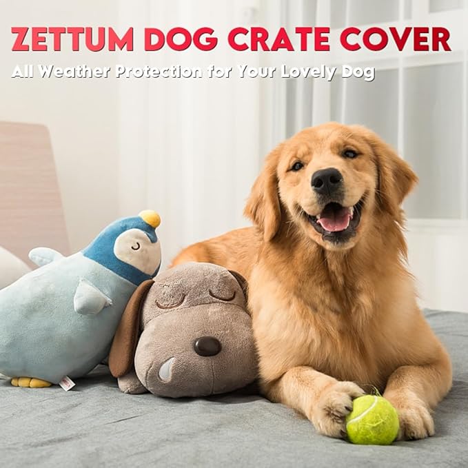 Dog Crate Cover 36 Inch - 600D Kennel Crate Covers for Dog Cage Waterproof & Heavy Duty, Small Dog Cage Cover Universal Fit for Most Wire Pet Crates - 36 x 24 x 24 Inch (Cover Only)