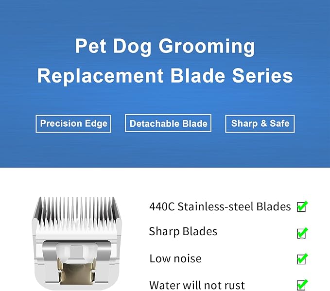 5/8HT（64930） Blade Dog Grooming Clipper Replacement Blades Compatible with Andis Dog Clippers,Detachable Stainless Steel Blade,Size-5/8 HT, Cut Length-5/8 Inch