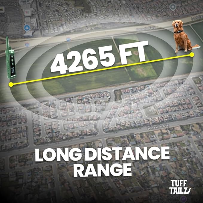 Dog Shock Collar - 4265FT Dog Training Collar with Remote Control Waterproof IP67 Dog Training Collar for Small Medium Large Dogs Rechargeable Electric Dog E Collar Beep Collar (Green)