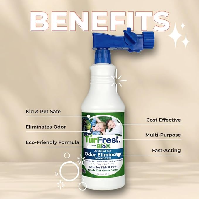 BioX+ Artificial Turf Pet Odor Eliminator 32 oz Bottle (Fresh Cut Grass)