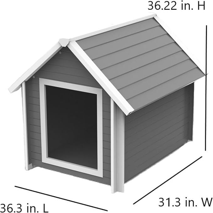 New Age Pet ECOFLEX Outdoor X-Large Bunk Style Dog House for Up to 100lbs Pets | 10 Year Manufacturer Warranty | Weatherproof Roof & Elevated Floor | Easy-to-Assemble & Clean