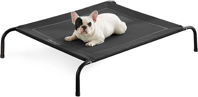 Bedsure Medium Elevated Outdoor Dog Bed - Raised Dog Cots Beds for Medium Dogs, Portable Indoor & Outdoor Pet Hammock Bed with Skid-Resistant Feet, Frame with Breathable Mesh