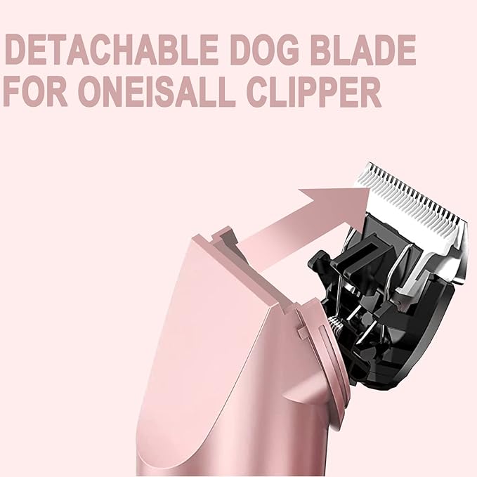 Audoc Dog Grooming Clipper Replacement Blades, Ceramic and Stainless Steel, Low Noise, Fits Oneisall Pet Clippers