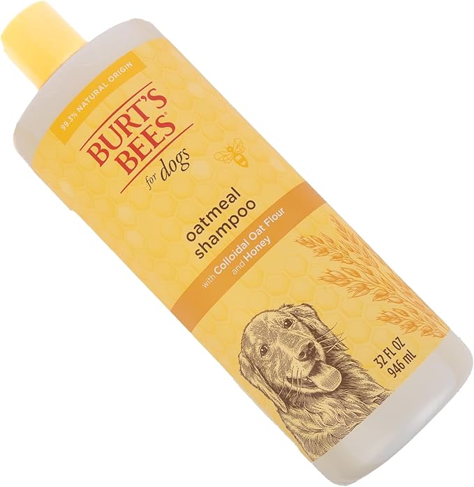 Burt's Bees for Pets Oatmeal Dog Shampoo with Colloidal Oat Flour and Honey, 95% Natural Origin Formulas, Shampoo for Dogs - Gentle Dog Shampoo, Best Dog Shampoo, 32 oz