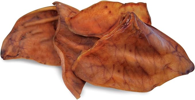 Healthy Pig Ear Chews for Dogs – Brazilian Made High Protein Pig’s Ears Pet Treats – Thick Cut, Oven Baked & Slow Cooked Delicious Dog Chew Snacks – No Preservatives, No Additives – 20 Ears