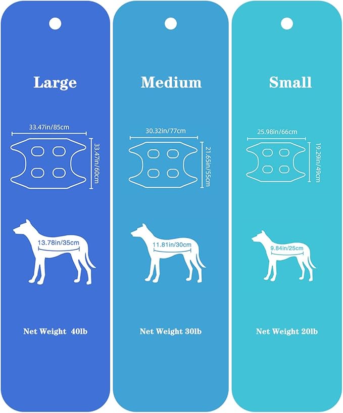 Dog Grooming Harness, Multifunctional Cats and Dogs Grooming Hammock, Pet Beauty Assistant, Nail Scissors/Nail Trimmer/Round Head Scissors (Medium, blue)