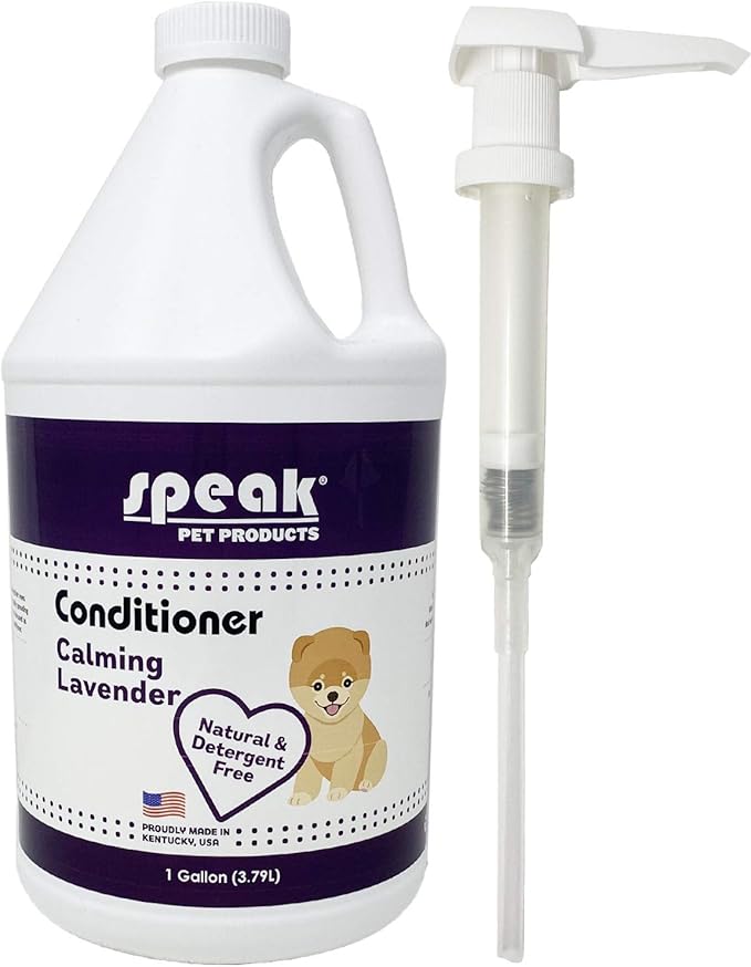 Natural Leave-in Conditioning Spray Refill with Pump, Calming Lavender Dog, 1 Gallon