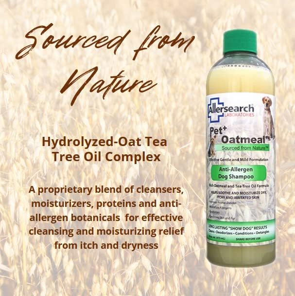 Allersearch Pet+ Oatmeal Anti-Allergen Dog Shampoo 16 oz
