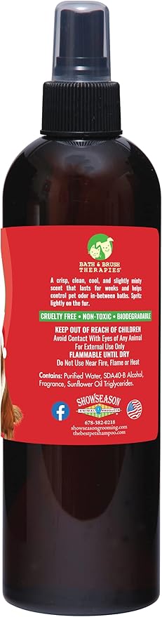 Bath & Brush Therapies Snowfall Dog Cologne 12.5 oz | Dog Perfume Long Lasting | Deodorizing Spray