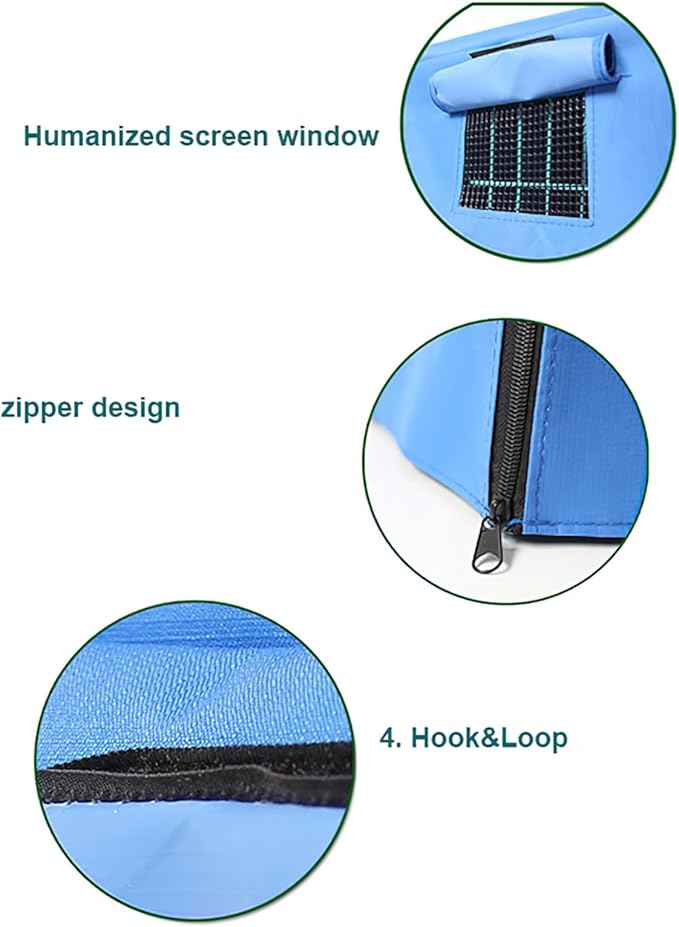 Dog Crate Cover Waterpoof Blue Pet Kennel Covers for Puppy Cat Indoor Outdoor Fit for 1 Door Wire Crate, 29.92x18.90x22.83 Inch