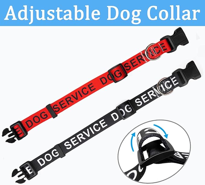 MayPaw Service Dog Collar, 1” and 1.5” Wide Dog Collar Strong Nylon Medium Large Extra-Large Dog Collar (Neck Fit 17.5-27",1.5" Wide, red)