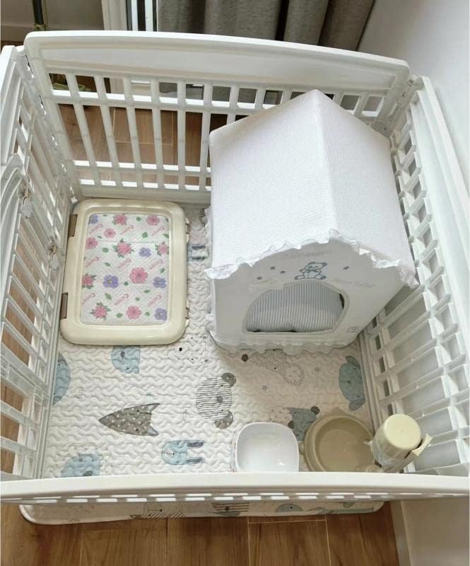 Dog Playpen Mat Carate Mat Puppy Pads,Personalized Dog Crate Pad,Anti-Slip Bottom[PLAYPEN NOT Included!!!] Reusable Whelping Playpen Crate Reusable Washable Pet Mattress Pads Pet Training Pads