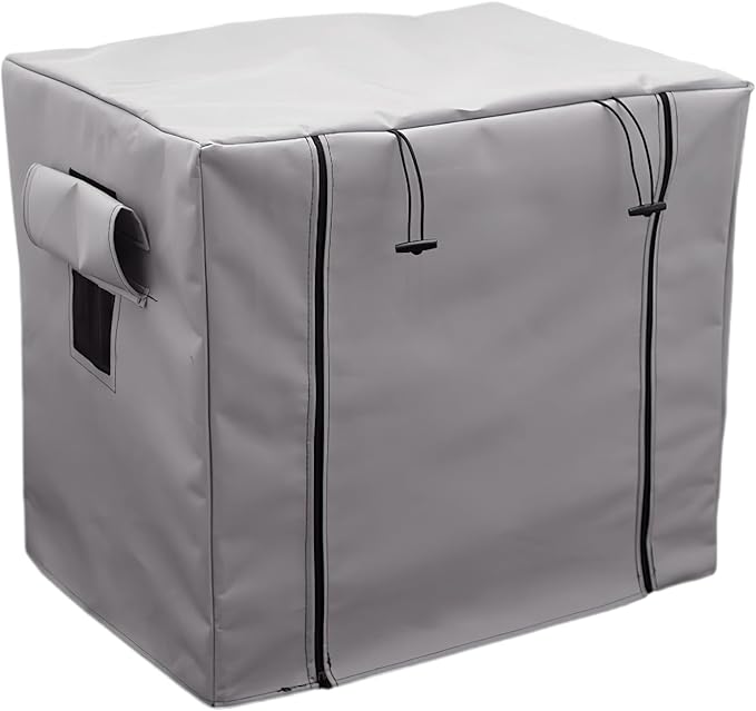 Dog Crate Cover Waterpoof Grey Pet Kennel Covers for Puppy Cat Indoor Outdoor Fit for 1 Door Wire Crate, 27.56x19.69x23.62 Inch