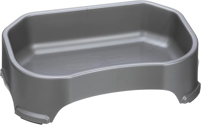 Neater Pet Brands Large Water Bowl for Dogs, Outdoor Dog Water Bowl (1.25 Gallon Extra-Large Capacity), Big Trough Style Food Dish for Indoors or Outside, No Spill Large Dog Bowls, Gunmetal Grey