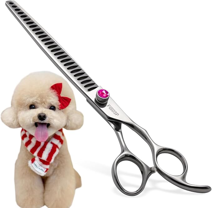 Chunkers Dog Grooming Scissors 7.0 in Professional Thinning Shears for Dogs Pet Grooming Scissors Chunkers Shears Dog Grooming Japan 440C 70% Thinning Rate 18 Teeth(7.0'',Chunkers)