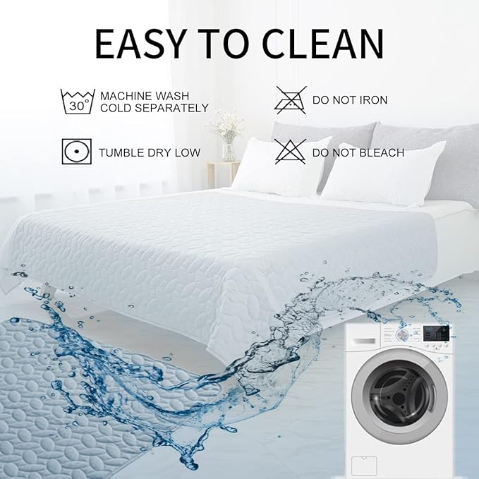 Ameritex Pet Bed Cover Dog Bed Blanket for Sofa and Furniture Waterproof New Pattern Design (68x82 Inch, Light Blue)