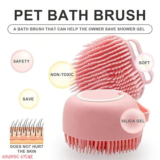 Cepillo de baño para perros y gatos