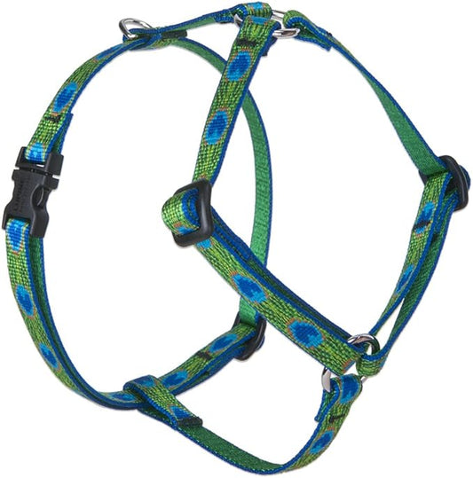 LupinePet Originals 1/2" Tail Feathers 9-14" Adjustable Roman Dog Harness for Extra Small Dogs