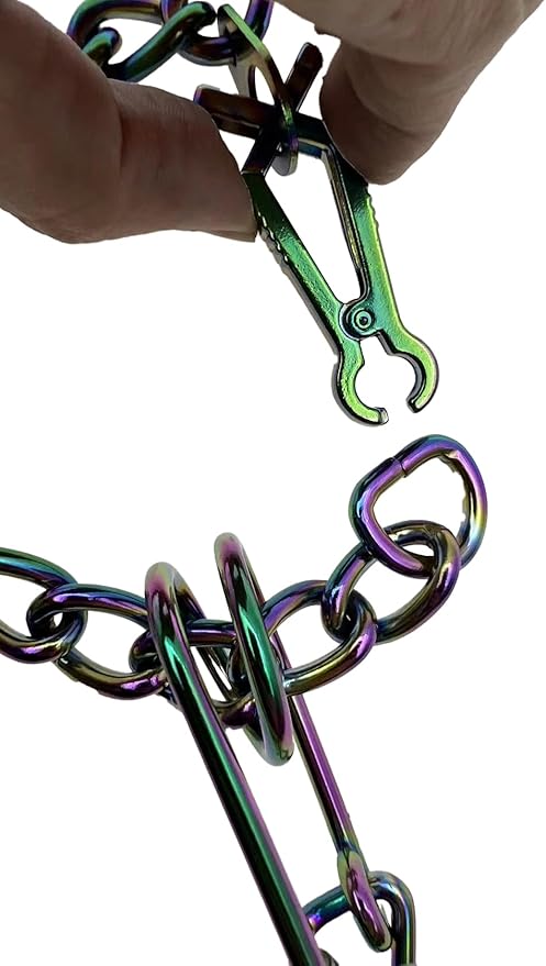 No Pull Dog Collar Adjustable Quick Release Dog Training Collar with Quick Release Buckle for Small Medium Large Dogs (Rainbow Color, S)