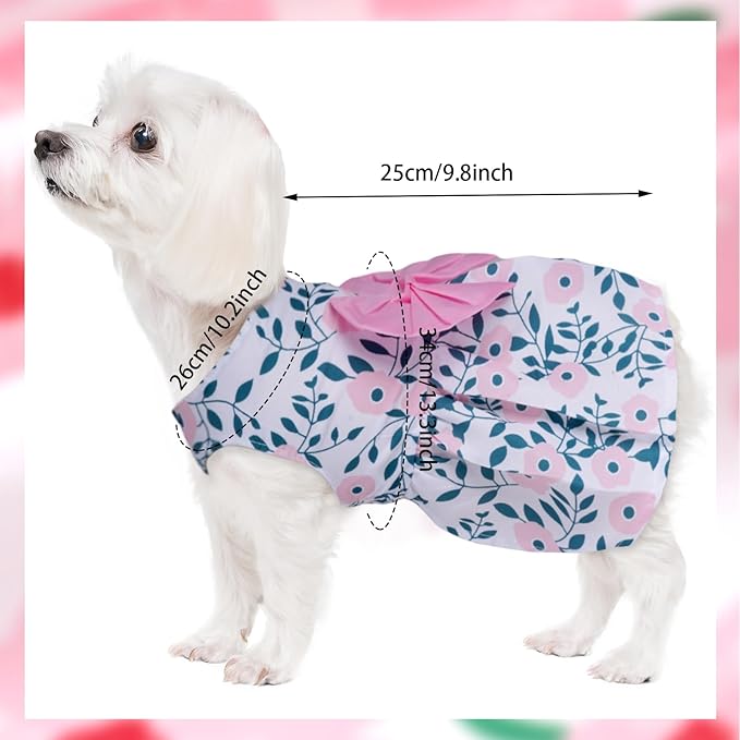 choyaxo Small Dogs Girl Bow Cat Dress