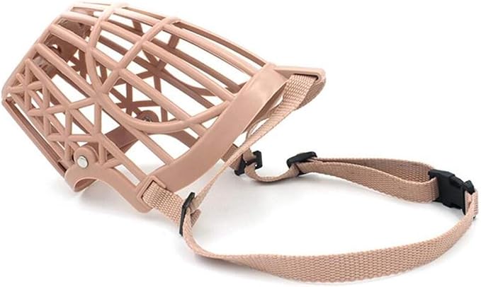 7pcs/Set Plastic Dog Muzzle, Anti Bite Adjustable Pet Basket, Dogs Training Mouth Cover Mesh Cage, Breathable Comfortable