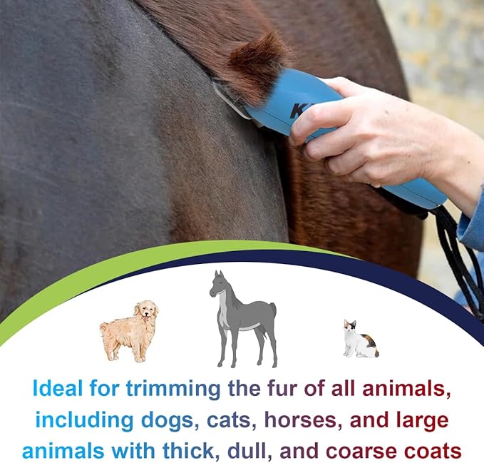 BESTBOMG Size 4FW Wide Detachable Pet Dog Grooming Blades-Cutting Length 3/8"（9.5mm）,Compatible with Andis,Oster A5,Wahl km10 Clippers