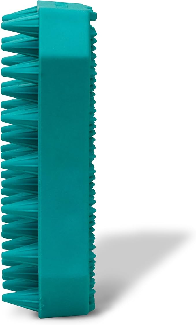 Nature's Specialties Waterproof Dog Bath Brush, Wet or Dry Coats, Grooming and Massage Rubber Comb for Dogs, Strong Grooming Rubber Bath Brush, Scrubber for Shower Bathing, Green