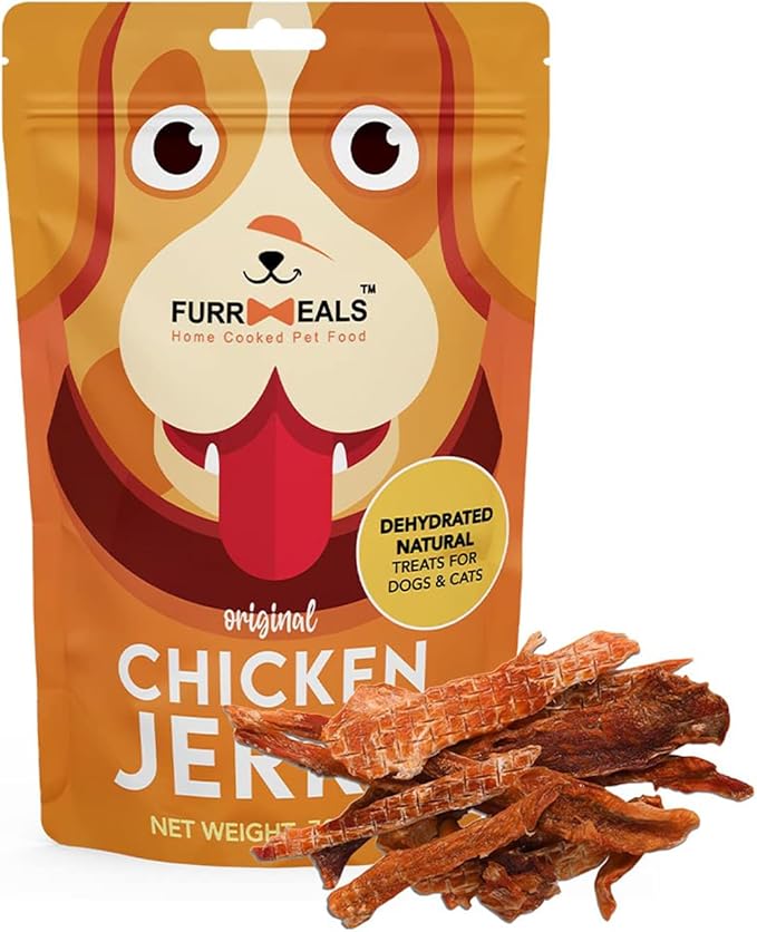 Original Chicken Jerky | High Protein Low Fat | Natural Treat for Dogs & Cats | Zero Preservative Human Grade Dog Treat | Pack of 3 x 70gm