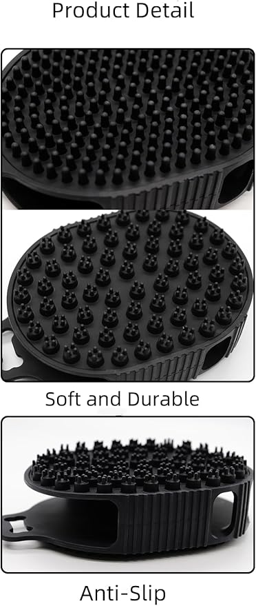 Dog Grooming Brush,Soft Silicone Pet Bath Brushes with Handle Grooming Brush Cat,Shampoo Soothing Comb for Wet Dry Long Short Haired Pets Massaging
