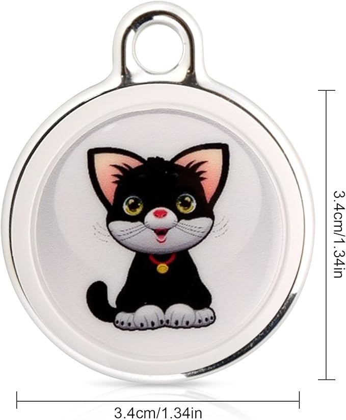 Cat Collar Cat Tracker Collar Dog Tracker Pet Tracker Kittens GPS Tracker for Cats Dogs| Android and iOS Universal| No Monthly Fee | No Charging Required | Waterproof | Smart Anti-Loss Locator (Cat)