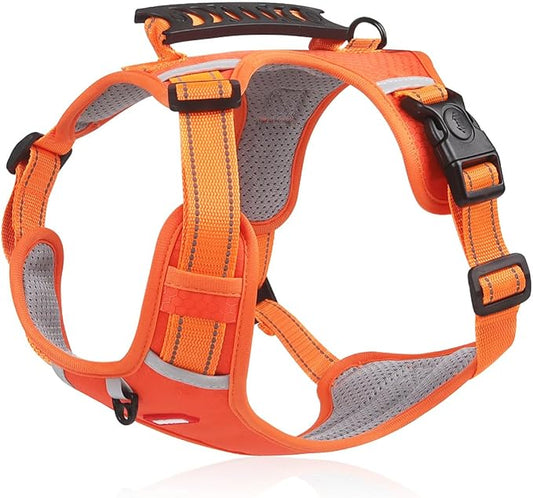 No Pull Dog Harness Reflective No Choke Pet Padded Vest Harness for Small Medium Large Dogs,Breathable Heavy Duty Dog Walking Harness with Easy Control Handle for Outdoor Training Running