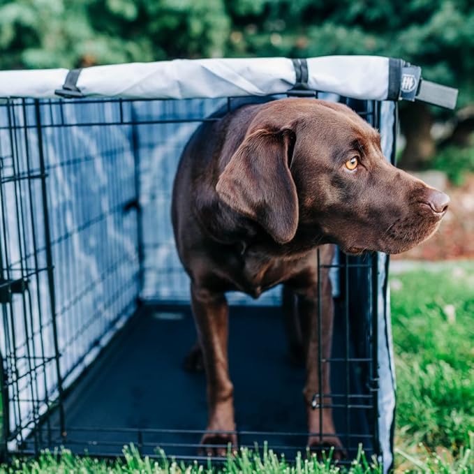 Dog Crate Cover 42 Inch Waterproof | Dog Kennel Cover with Front and Side Openings | Unique Marble Pattern | Dog Cage Covers for Dog Crates, Large Dog Crate Cover, Dog Crate Covers 42 Inch