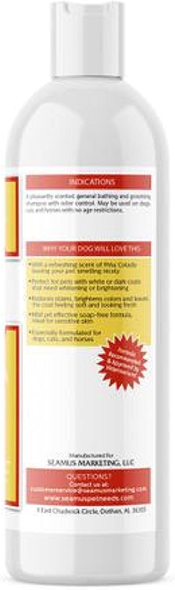 Seamus Pina Colada Professional Hypoallergenic, Whitening and Brightening Shampoo