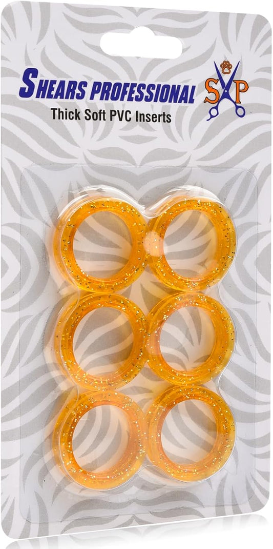 Barber Hair Scissors Finger Rings Pack of 6 Dog Grooming Scissor Accessories Pet Grooming Thumb Insert