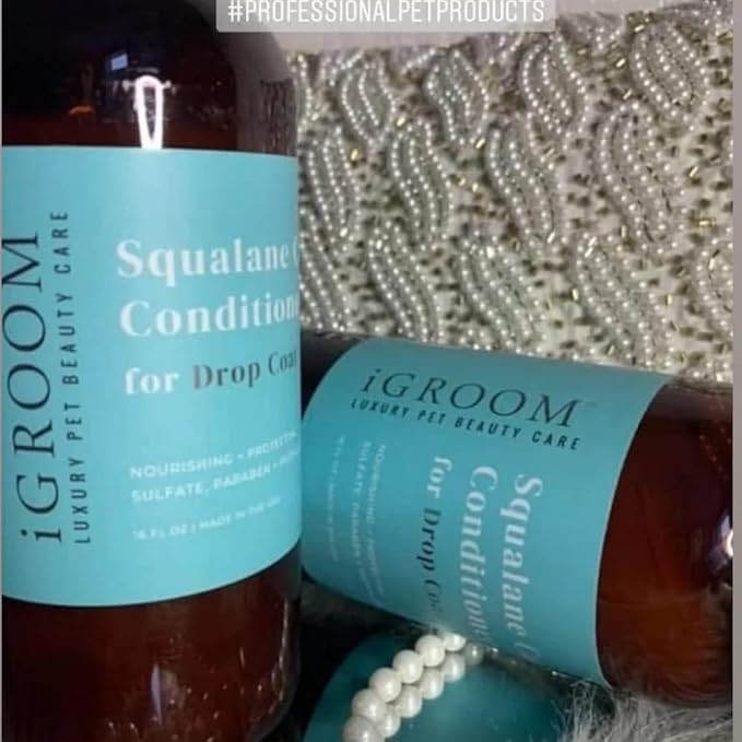 iGroom Squalane Care Dog Shampoo for Dropcoats, Luxury Pet Beauty Care, Reduce Breakage and Split Ends, Promotes Strong and Healthy Hair, Made in USA, Gallon