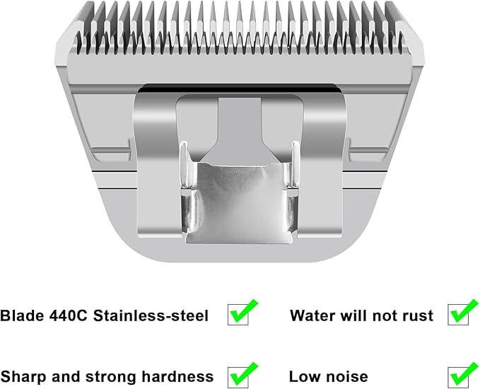 BESTBOMG Size 4FW Wide Detachable Pet Dog Grooming Blades-Cutting Length 3/8"（9.5mm）,Compatible with Andis,Oster A5,Wahl km10 Clippers