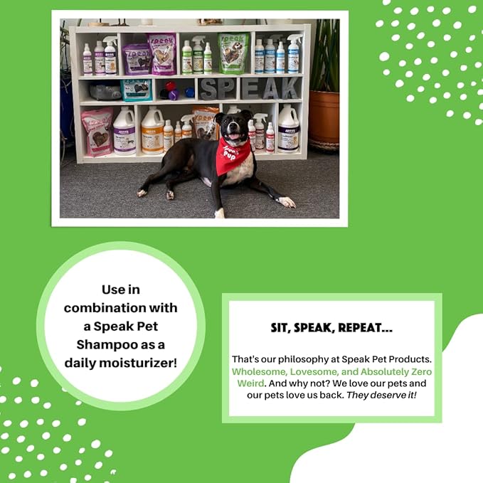 Natural Leave-in Conditioning Dog Spray Refill with Pump, Tea Tree Relief, 1 Gallon