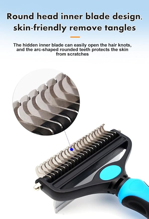 ANTNX 6-piece pet grooming and cleaning set Hair removal comb with pet nail clippers and file Pet gloves for dogs and cats