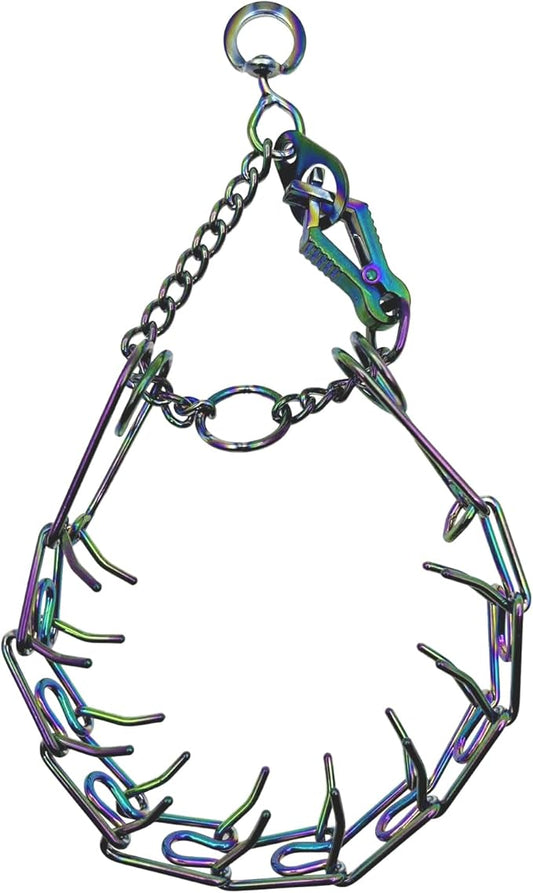 No Pull Dog Collar Adjustable Quick Release Dog Training Collar with Quick Release Buckle for Small Medium Large Dogs (Rainbow Color, S)