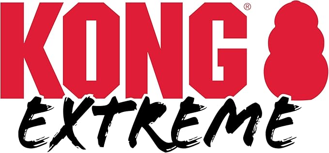 KONG Extreme Dog Toy - Fetch & Chew Toy - Treat-Filling Capabilities & Erratic Bounce for Extended Play Time Most Durable Natural Rubber Material - for Power Chewers - for Medium Dogs
