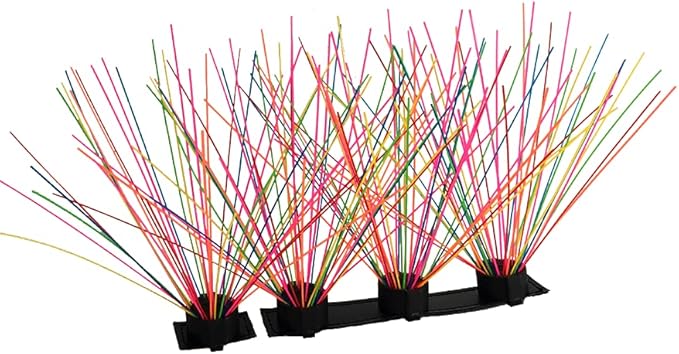 CoyoteVest CoyoteWhiskers Protection Nylon Bristles for CoyoteVest or SpikeVest Dog Harness Vest, Dog Accessories That Deter Coyote, Hawk and Raptor Attacks (Set of 4, Rainbow)