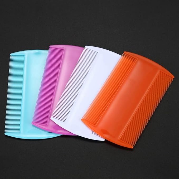 8 Pcs Random Color Lice Combs, Double Sided Pet Combs, Cat Dog Pet Grooming Fine Tooth Hair Combs Dog Combs