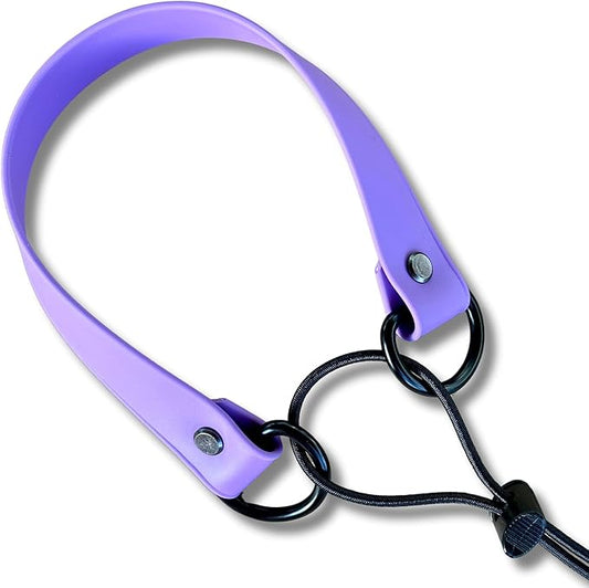 Waterproof E-collar Replacement Strap Dog Collar for Invisible Fence/ecollar - Easy On Bungee (1" Wide, Light Purple)
