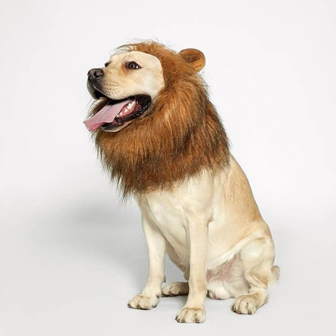 Realistic & Funny Lion Mane for Dogs Complementary Lion Mane for Dog Costumes for Medium to Large Sized Dogs Costumes for Animals