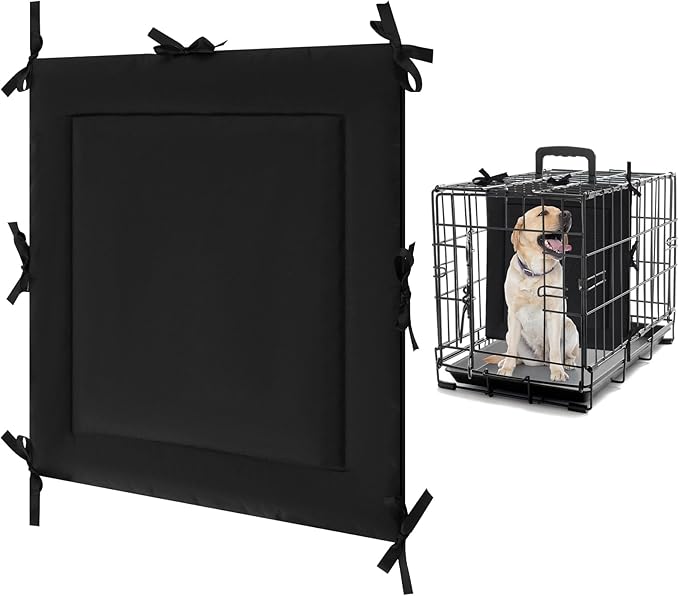 Thyle Dog Crate Divider Panel (Without Crate), Black Thick Dog Kennel Divider with Ties, Puppy Accessories for Puppy Training(28.5" H X 27" W for 42" Crate)