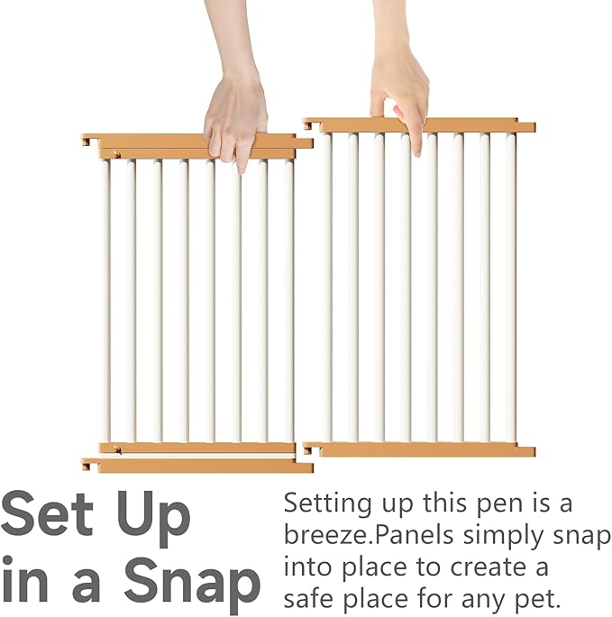 Dog Playpen Foldable Metal Pet Pen Fence Pet Door 12 Panels for Medium/Small Dogs, Indoor & Outdoor,Portable Pet Playpen for Camping, Yard and RV