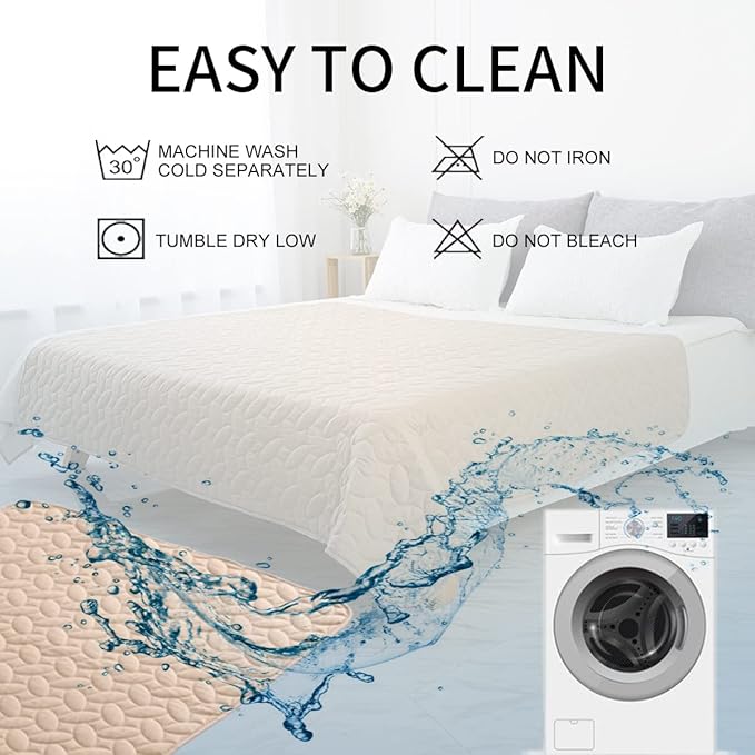 Ameritex Pet Bed Cover Dog Bed Blanket for Sofa and Furniture Waterproof New Pattern Design (68x82 Inch, Beige)