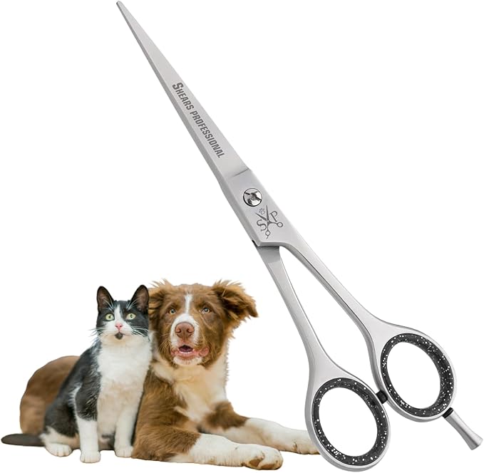 Hair Cutting Scissors, All Purpose 7 Inch Stainless Steel, Sharp Edge Blades, Dog Grooming Scissors, Hair Shears for Barber, Hairdressing Scissor for Haircut and Dogs